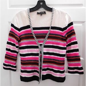 St John Multi Striped‎ Knit Sweater sz P